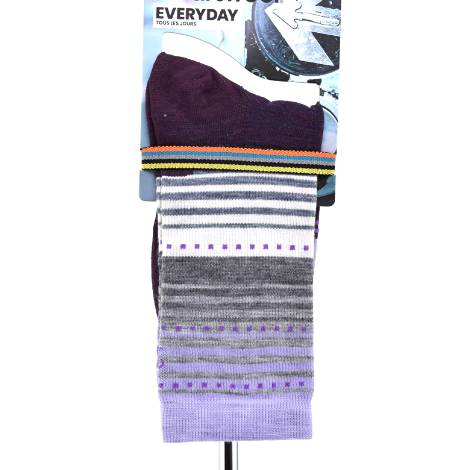 BAS REG - EVERYDAY STITCH STRIPE CREW - SMARTWOOL