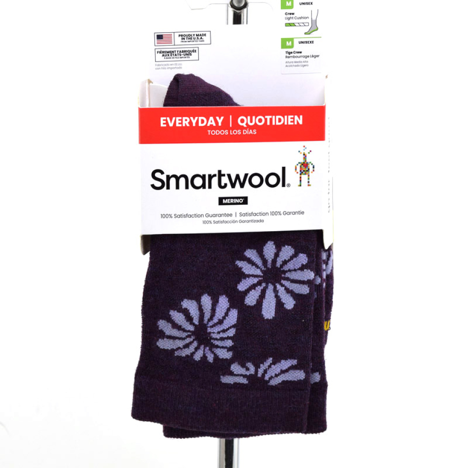 BAS REG - EVERYDAY FLORAL CREW - SMARTWOOL