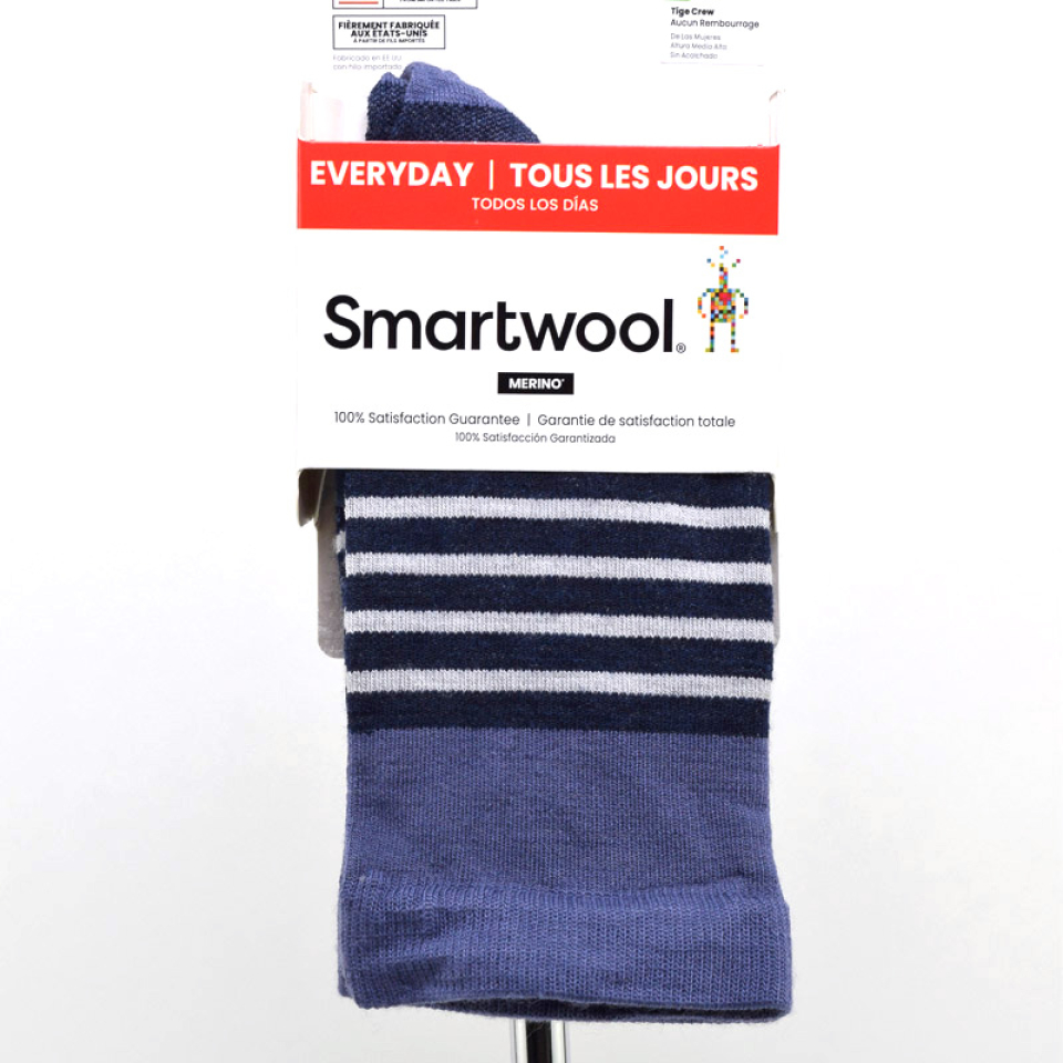 BAS REG - W EVERYDAY PIN STRIPE CREW - SMARTWOOL
